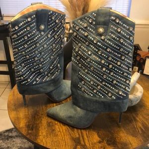 Denim Boots